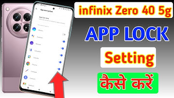 Infinix zero 40 5g app lock/Infinix zero 40 5g me app lock kaise kare/app lock setting