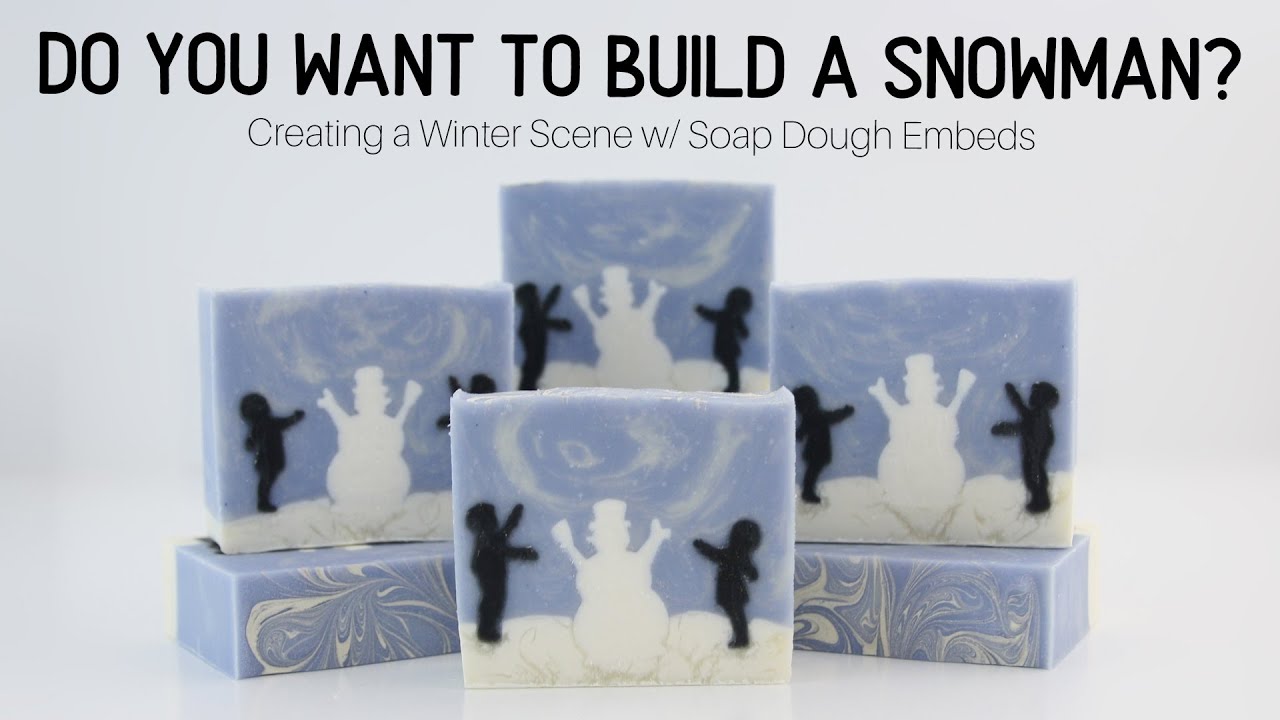 Давайте слепим снеговика: создаём мыло с зимним сюжетом холодным способом