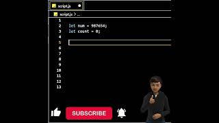 Count Digits in a Number #javascript #loop #trending #coding #programming #viral #shorts #reels #js
