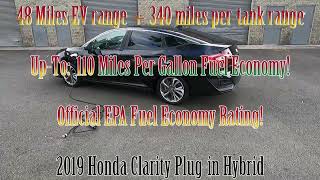 2019 Honda Clarity Plug in Hybrid Black Tour and Government Plug in Incentives by mybestcarcom 337 views 7 months ago 17 minutes