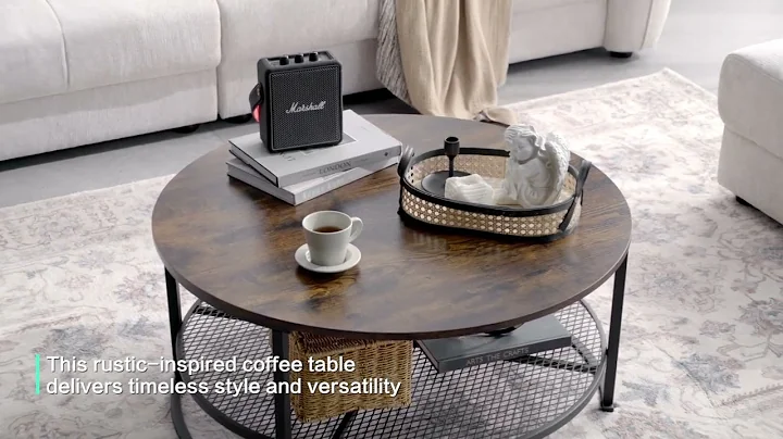 LINSY HOME Round Coffee Table and End Table Set