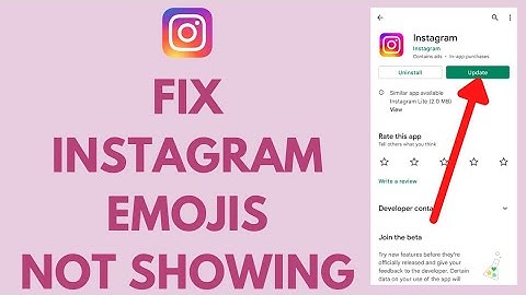 How To FIX Instagram Emojis Not Showing /Missing (2022)