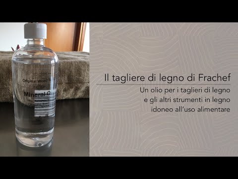 Un olio per taglieri, mortai e altri prodotti di legno