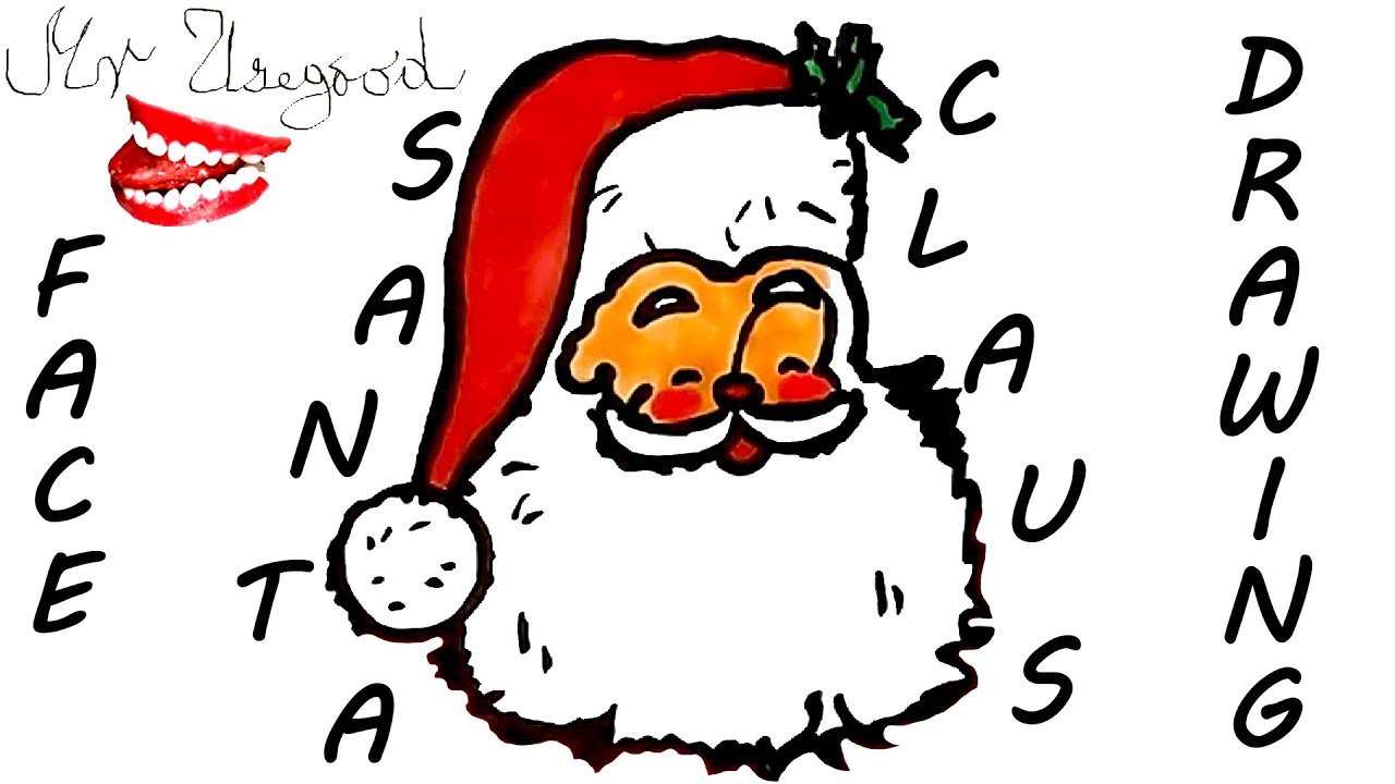 How To Draw Santa Claus Face Easy Christmas Stuff Mrusegoodart
