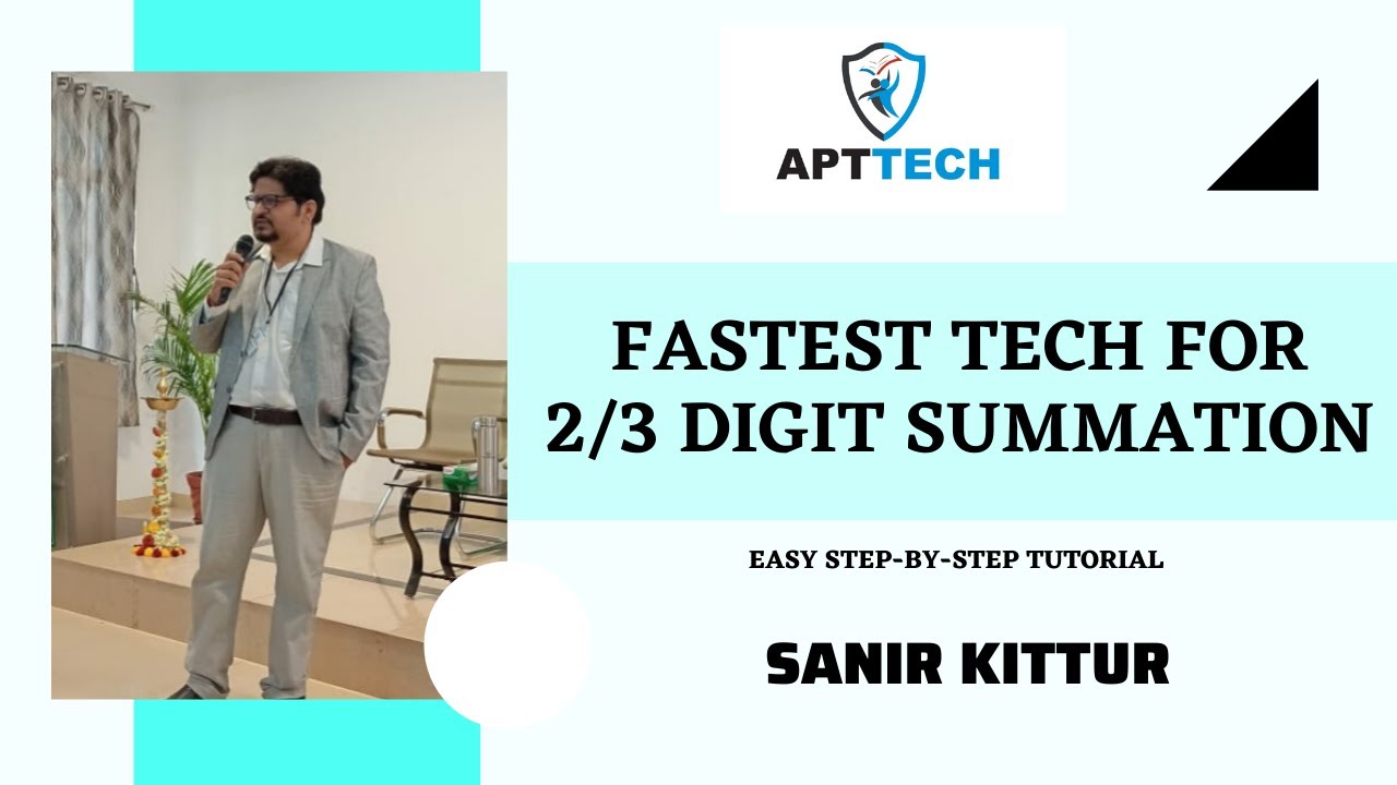 Fastest tech for 2/3 digit summation - YouTube
