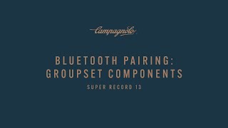 Bluetooth pairing of the 13s Wireless  components