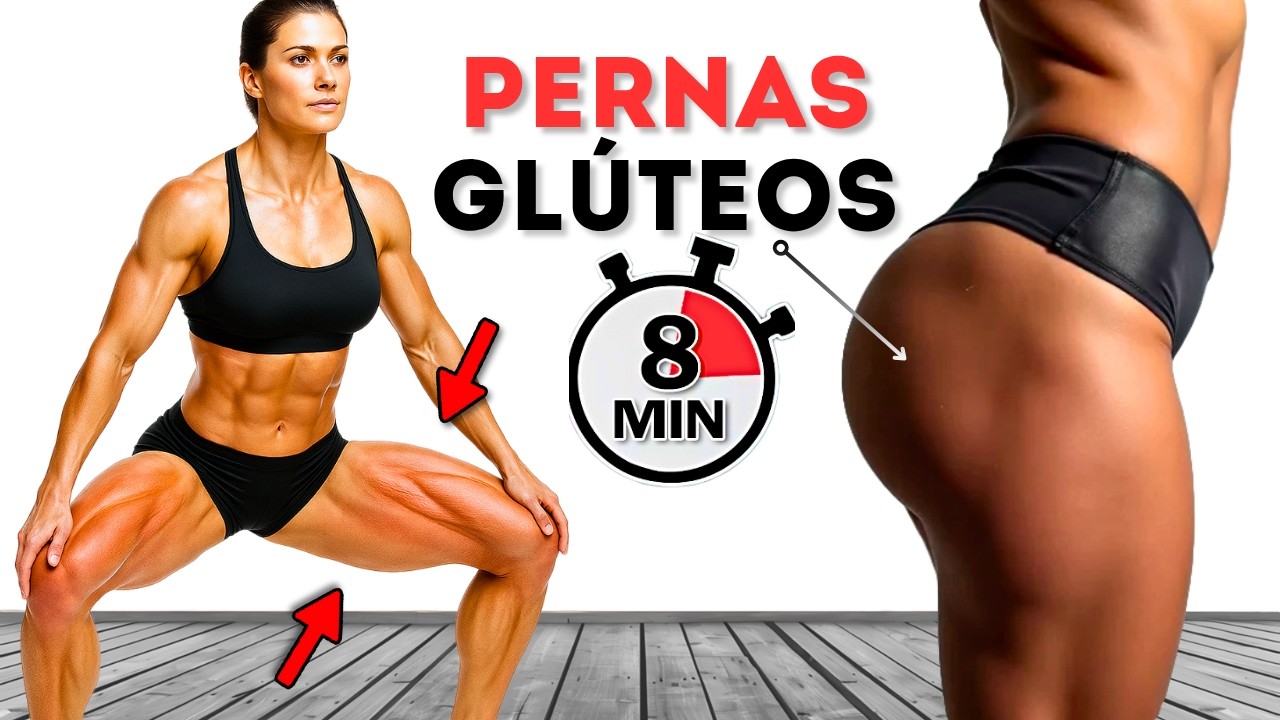 4 Лучших Упражнения для Полных Бёдер и Круглой Попы 🍑 Всего 8 Минут