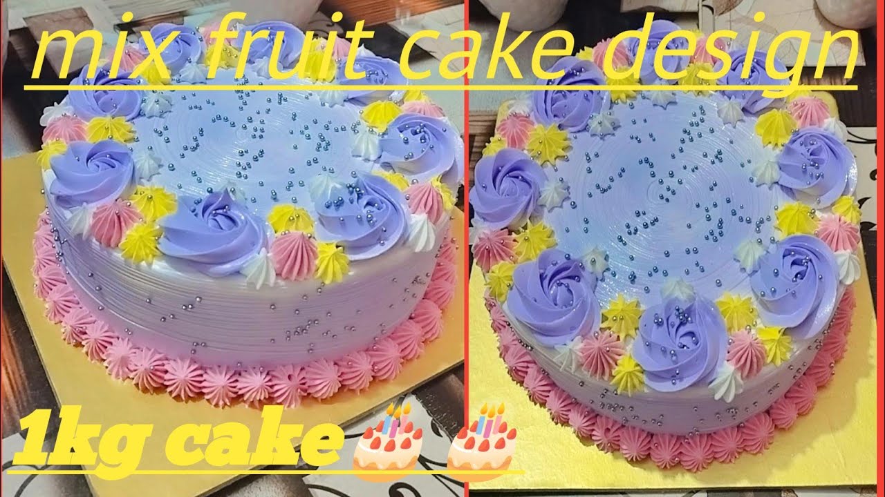 Amazing mix fruit cake decoration 1 kg mix fruit cake design mix fruit cake 🎂🎂 YouTube