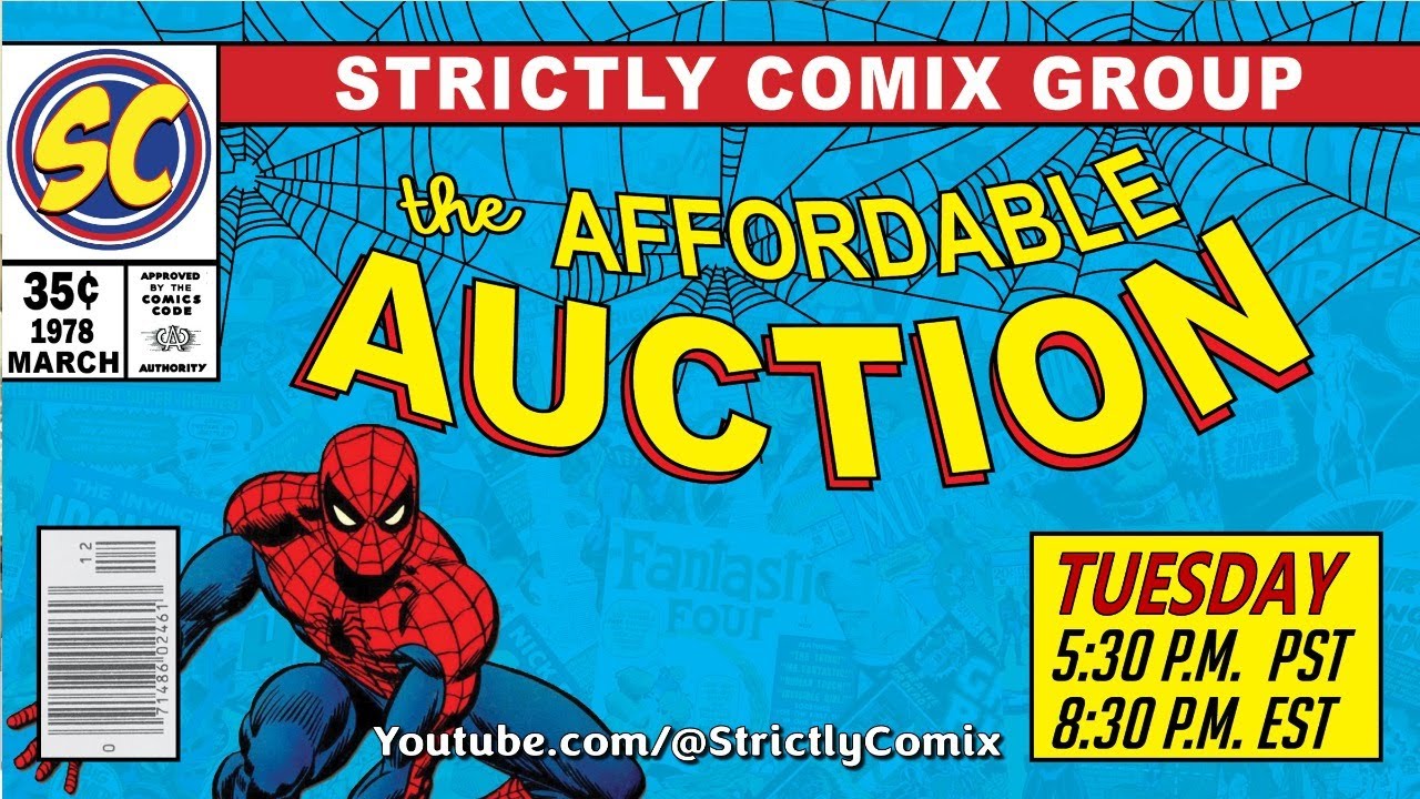 AFFORDABLE AUCTION: Live Comic Book Auction TUESDAY (4-16-24) 8:30pm (EST)/5:30pm (PST)!!