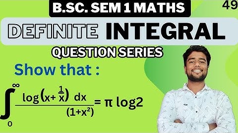 Show that Integral 0 to ♾️ log (x+1/x)/(1+x^2) dx =π/2 log2 | Integration of log (x+1/x)/(1+x²) dx