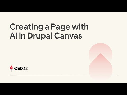 Creating a Page with AI in Drupal Canvas