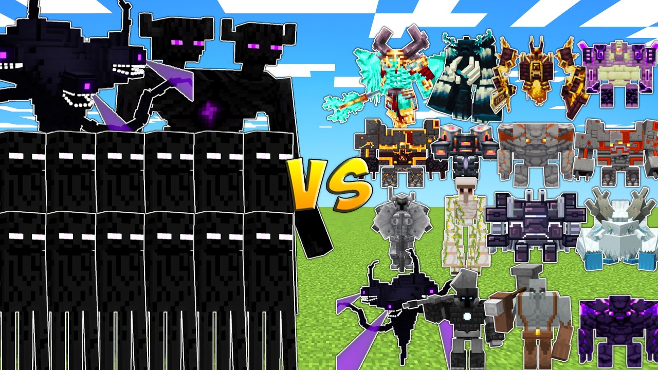 ENDERMEN vs ALL MINECRAFT BOSSES