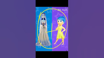 Joy Inside Out as Emily Corpse Bride #mixingcharacters #insideout2 #corpsebride #ai #shorts