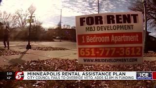 Minneapolis City Council sustains veto of eviction protection ordinance, passes $2.8M in rent aid