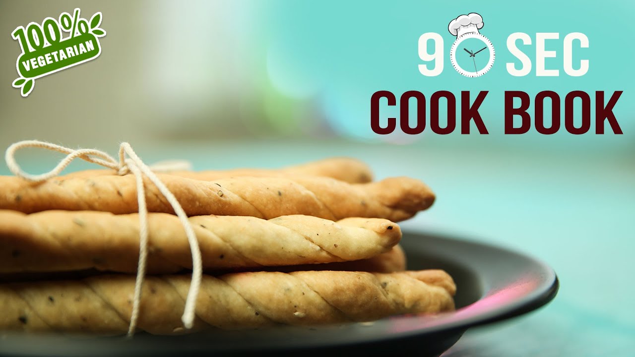 How To Make Bread Sticks | 90 Seconds Cook Book | Tea Time Snacks | Bread Stick Recipe | Rajshri Food