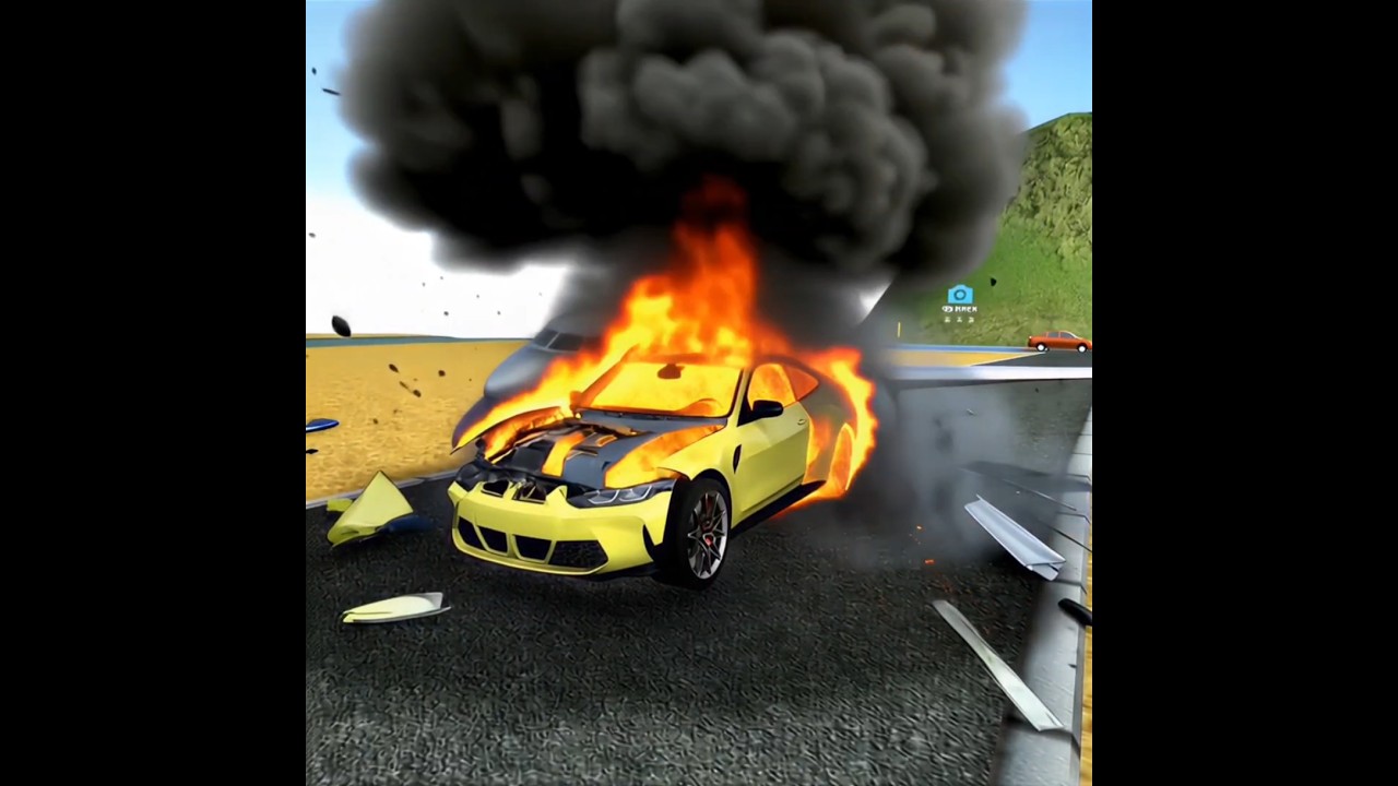 Plane Crashed Over BMW M4 in Car Simulator 2 