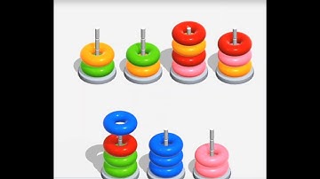 Color Hoop Stack - Color Hoop puzzle - Sort Puzzle gameplay - Color Hoop game ❤️ #puzzlegame