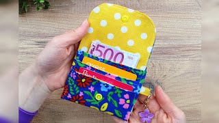 Fun and Simple Method 🤩 How to sew a 3 pocket mini card holder?