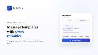 Create Message Templates with Variables (Email + WhatsApp) | DesksFlow