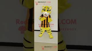 Yellow Clothes Tiger Referee Mascot Costume Ready to Play: A Roaring Good Time
