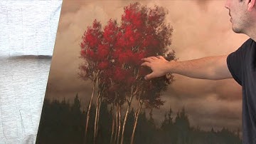 Oil and Acrylic Landscape painting tips and tricks.  Using Suggestion over details by Tim Gagnon