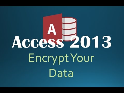58. Encrypting Your Data File (Programming In Access 2013)