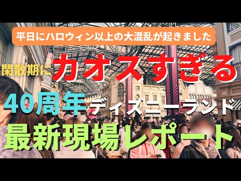 【ディズニーランド】初めてのカオス状態。平日なのにハロウィン超えのパーク。40周年グランドフィナーレの最新現場レポート