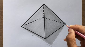 How to Draw a Square based Pyramid in 2 Point Perspective