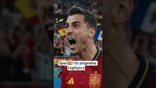 Spain 🇪🇸 vs Argentina 🇦🇷 Football Match Highlights | AI Concept | Epic Clash ⚽🔥#shorts #viral #fifa
