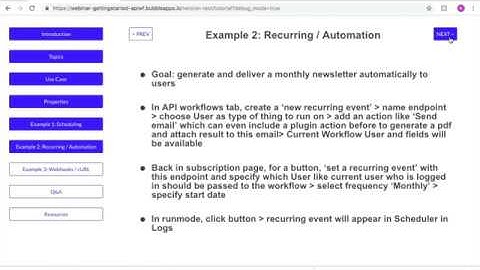 Bubble Webinar 4 - API Workflows