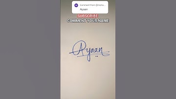 AYAAN Name signature 🖋️#namesignaturestyle #signature #shrots