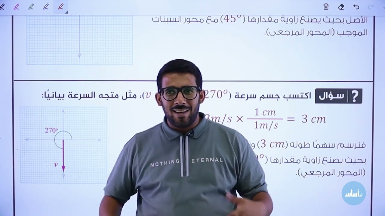 حل مسائل على التمثيل البياني للمتجهات ومقياس الرسم || فيزياء الصف العاشر - الفصل الأول جيل 2009