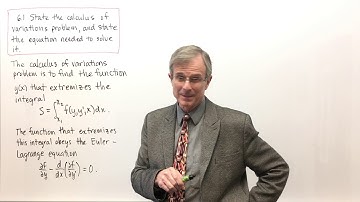 Statement of Calculus of Variations (6.1)