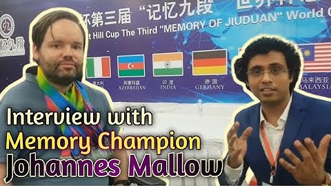 2 Times World Memory Champion Johannes Mallow in an exclusive interview with Mr. Amrut Jadhav