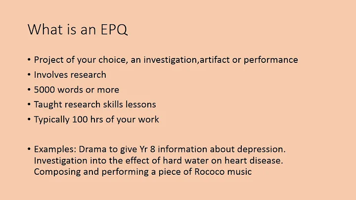 EPQ introduction