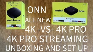 onn 4k pro streaming unboxing and set up