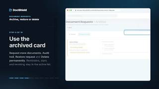How to archive, restore or delete a document request