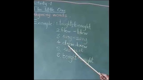 Rhyming Words (Std 7 English Sem 1 Unit 1 Activity 1) - GSEB - Primary Education