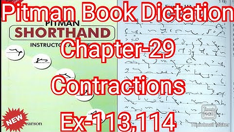 Pitman Shorthand Exercise 113 and 114 | Contractions #English_Shorthand