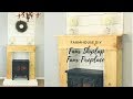 DIY FAUX FIREPLACE WITH FAUX SHIPLAP