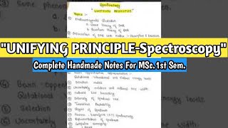 Unifying Principles Complete Handmade Notes | Imp.for MSc.1st Sem. Exams. |