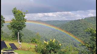Wow! Amazing Rainbow Pops Out After Rain Storm in Appalachian Mountains of Kentucky