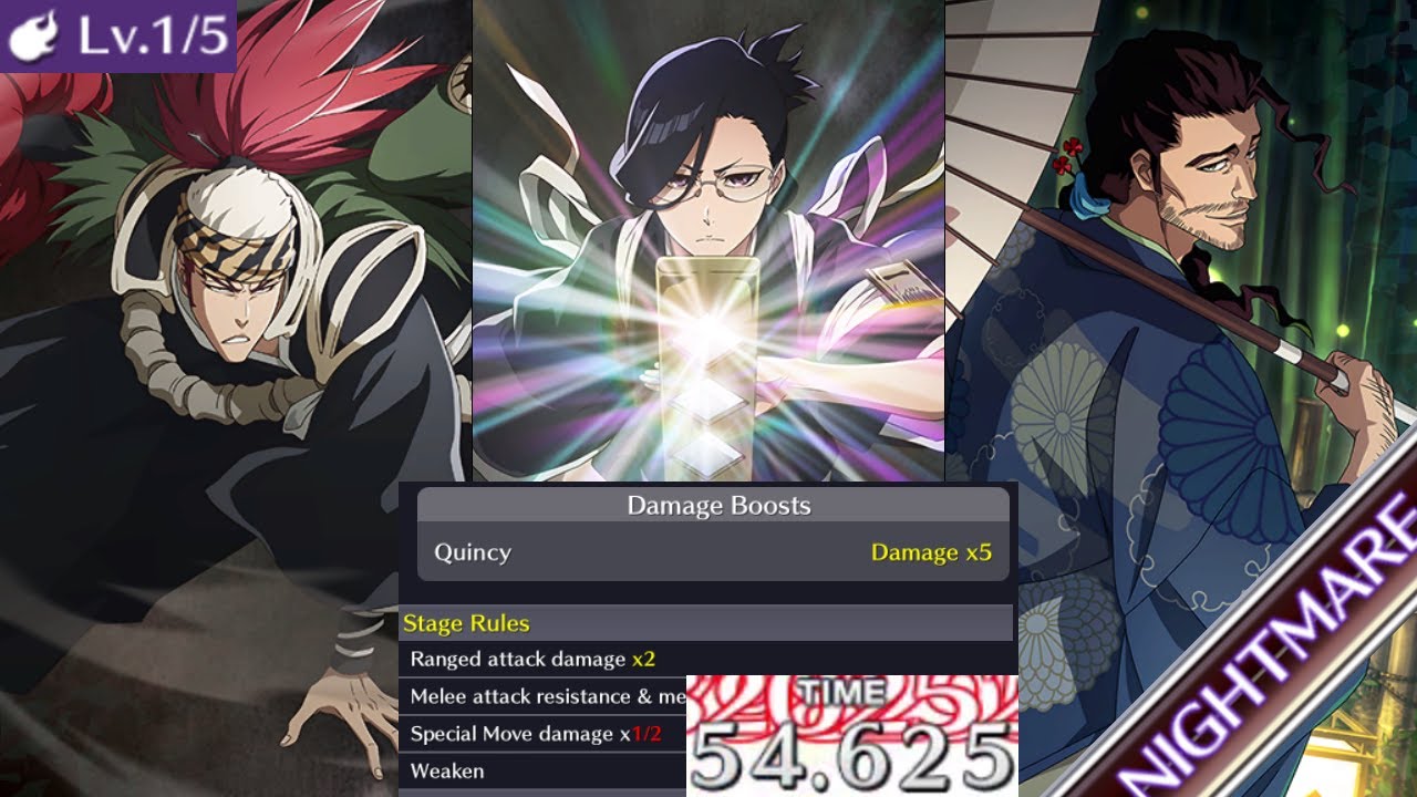 54.625 EX4 Ranged Quincy Nightmare Guild Quest ~ Bleach Brave Souls