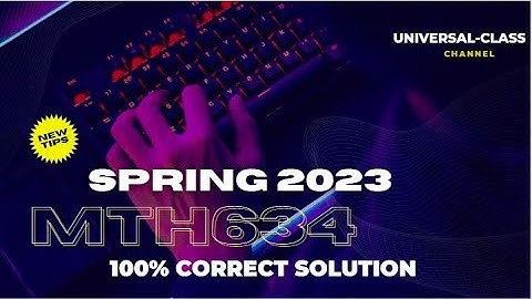 MTH634  Assignment Solution Spring 2023