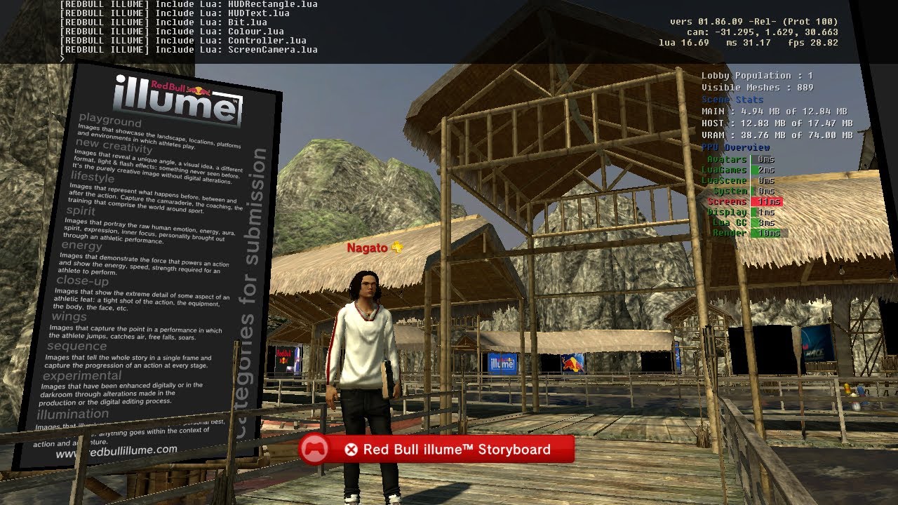 Red Bull illume™ Storyboard PlayStation Home 1.86 Offline Client | 8K 60FPS Test Footage