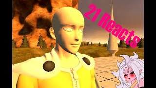 Android 21 Reacts To | Perfect Cell VS Saitama (One Punch Man)