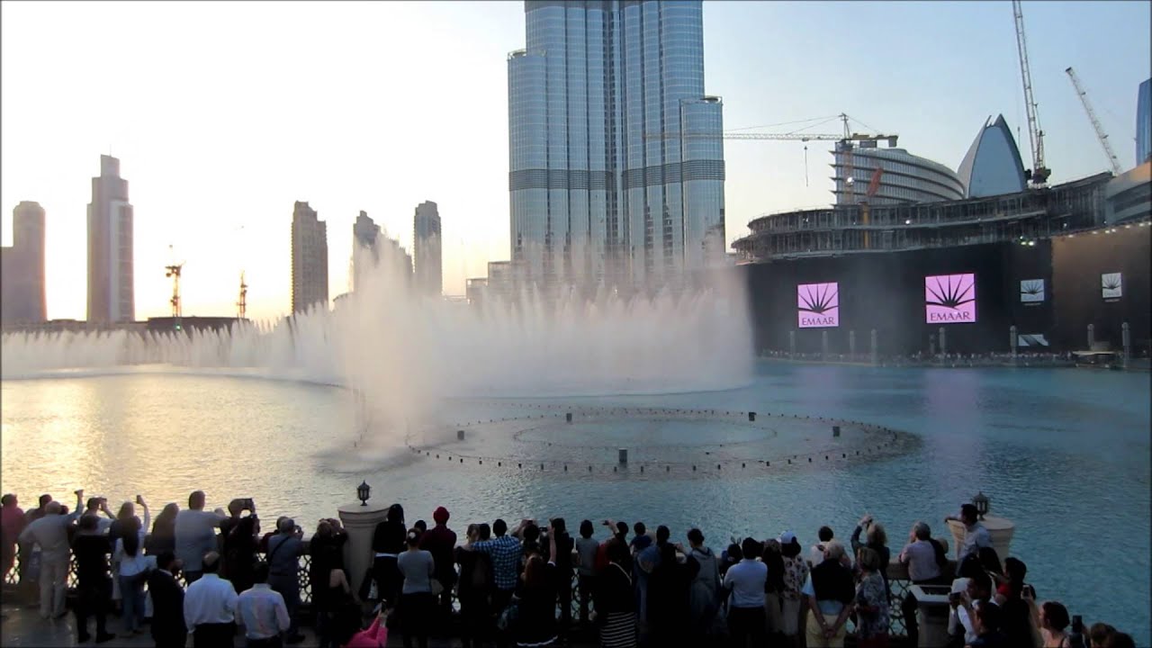 Dubai Fountain Burj Lake Arabic Song YouTube