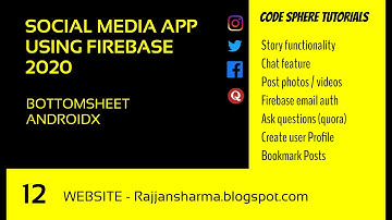 bottom sheet android || Social media app using firebase 2020