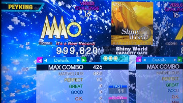 (DDR A20+) 16 PFC#57 Shiny World (CSP-16) 999,820!!!