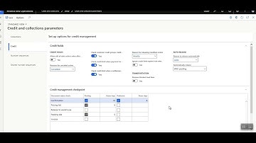45 D365FO Credit and Collections parameters Overview - YouTube #Learning
